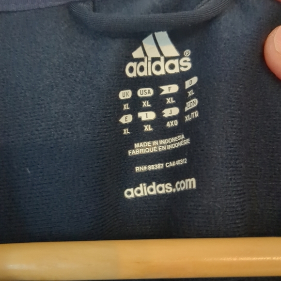 Adidas Track Jacket Mens XL Blue Vintage 2012 Running Streetwear 3 Stripe - Picture 4 of 9